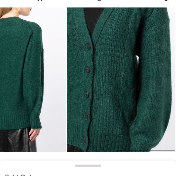 Staud Blake Cardigan XS-Cypress - Picture 6 of 11